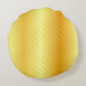 フェイク金ゴールドモノグラエレガントムモダンテンプレート ラウンドクッション (裏面)