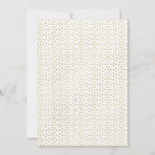 フェイク金ゴールドラインアートグリーンリーベビーシャワー招待状 招待状 (裏面)