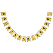 フェイク金ゴールドラグジュアリー企業の名前をカスタムする&メッセージ バンティングフラッグ (全)