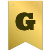 フェイク金ゴールドラグジュアリー企業の名前をカスタムする&メッセージ バンティングフラッグ (第1の旗)
