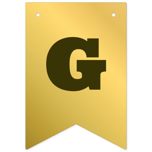 フェイク金ゴールドラグジュアリー企業の名前をカスタムする&メッセージ バンティングフラッグ (第1の旗)