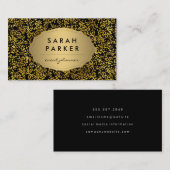 フェイク金ゴールドラベルの点模様 名刺 (正面/裏面)