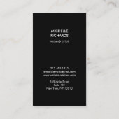 フェイク金ゴールドリッププリントメイクアップアーティスト美しいホワイト 名刺 (裏面)