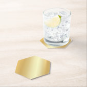 フェイク金ゴールドルックエレガントモダンテンプレートの傾向 ペーパーコースター (インサイチュ)