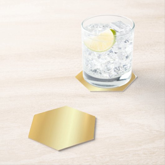 フェイク金ゴールドルックエレガントモダンテンプレートの傾向 ペーパーコースター (インサイチュ)