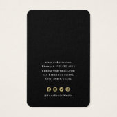 フェイク金ゴールドレースカスタムロゴブラックイヤリングディスプレイ (裏面)