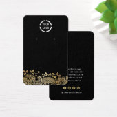 フェイク金ゴールドレースカスタムロゴブラックイヤリングディスプレイ (デスク)