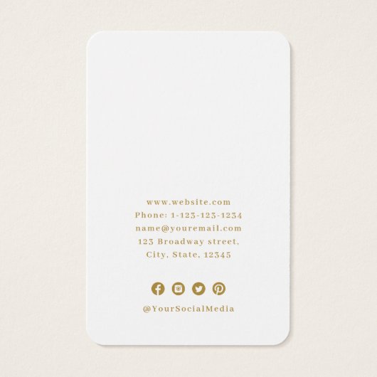 フェイク金ゴールドレースカスタムロゴホワイトイヤリングディスプレイ (裏面)