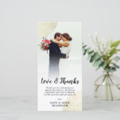 フェイク金ゴールドレ結婚ースの写真 サンキューカード (スタンド正面)