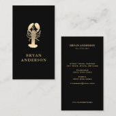 フェイク金ゴールドロブスター名刺 名刺 (正面/裏面)