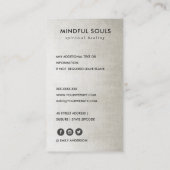 フェイク金ゴールドロータスシンプル霊気スピリチュアル治療器 名刺 (裏面)