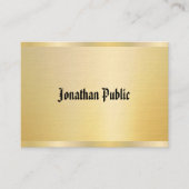 フェイク金ゴールドヴィンテージエレガントクラシックテンプレート 名刺 (正面)