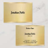 フェイク金ゴールドヴィンテージエレガントクラシックテンプレート 名刺 (正面/裏面)