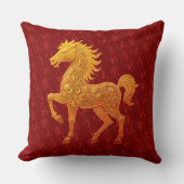 フェイク金ゴールド中国のエンボス2026年 クッション (正面)