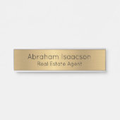 フェイク金ゴールド事務所ドアサ実在インエージェント サインプレート (正面)