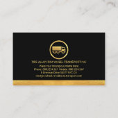 フェイク金ゴールド全球タイヤトラック輸送 名刺 (裏面)