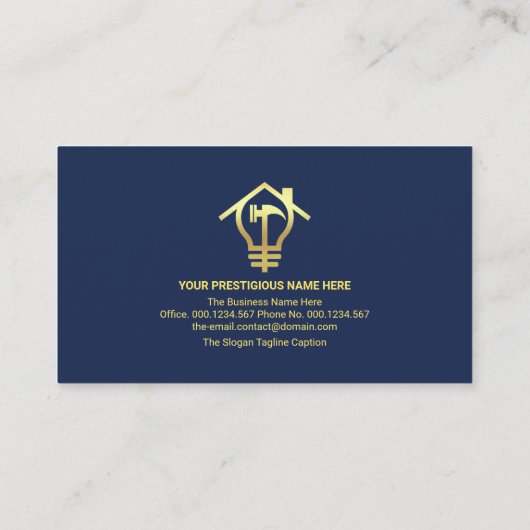 フェイク金ゴールド処理ツールホームリノベーション 名刺 (裏面)