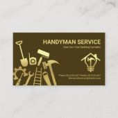 フェイク金ゴールド処理ツールホームリノベーション 名刺 (正面)