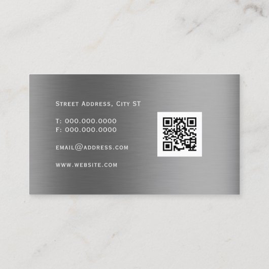 フェイク金ゴールド及び銀金属性不動産 名刺 (裏面)