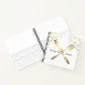 フェイク金ゴールド器パーソナライズされた料理レシピ ノートブック (内部)