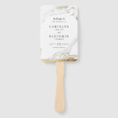 フェイク金ゴールド大理石の高級モダン結婚式 ハンドファン (正面)