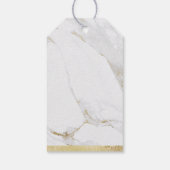 フェイク金ゴールド大理石モダンの結婚高級感謝してい君 ギフトタグ (裏面)