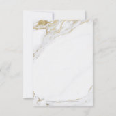 フェイク金ゴールド大理石モダンの結婚高級感謝してい君 サンキューカード (裏面)