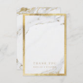 フェイク金ゴールド大理石モダンの結婚高級感謝してい君 サンキューカード (正面/裏面)