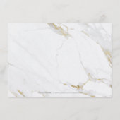 フェイク金ゴールド大理石モダンラグジュアリー結婚式 エンクロージャーカード (裏面)