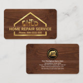 フェイク金ゴールド建物ツール枠 名刺 (正面/裏面)