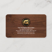 フェイク金ゴールド建物ツール枠 名刺 (裏面)