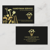 フェイク金ゴールド建築ツールのホーム修復 名刺 (正面/裏面)