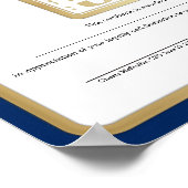 フェイク金ゴールド従業員5年サービス賞 ポスター (角)