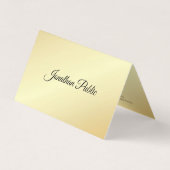 フェイク金ゴールド手書きモダンテンプレートエレガント 名刺 (正面)