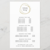 フェイク金ゴールド抽象芸術 |価格とサービス チラシ (正面)