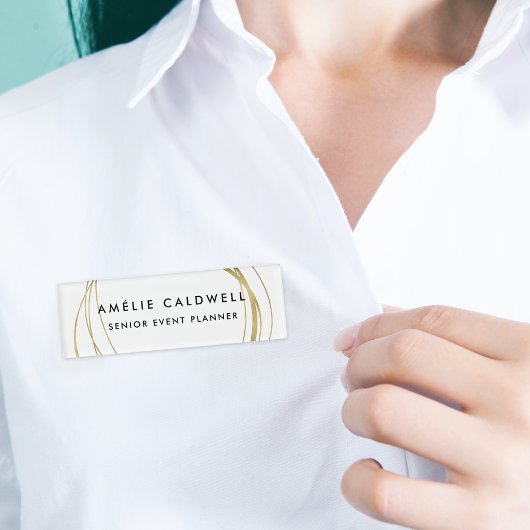 フェイク金ゴールド抽象芸術 名札