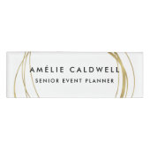 フェイク金ゴールド抽象芸術 名札 (正面)