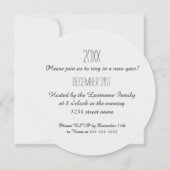 フェイク金ゴールド新年パーティの招待状 招待状 (裏面)