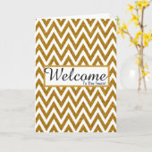 フェイク金ゴールド新規従業員ウェルカムカード カード (黄色い花)