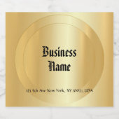 フェイク金ゴールド旧スタイル書跡スクリプトテンプレート ビールラベル (シングルラベル)