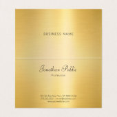 フェイク金ゴールド書付きスクリプモノグラムのト 名刺 (内部フラット)