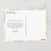 フェイク金ゴールド松メリーと写結婚した真 ポストカード (裏面)