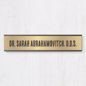 フェイク金ゴールド歯科歯科医院ドアサイン サインプレート (正面)