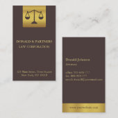 フェイク金ゴールド法はかりで測弁護士 名刺 (正面/裏面)