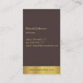 フェイク金ゴールド法はかりで測弁護士 名刺 (裏面)