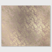 フェイク金ゴールド王室のフローラ粉末フローラ真珠ピンク ラッピングペーパー (フラット)