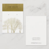 フェイク金ゴールド王室の秋木葉イヤリング表示 名刺 (正面/裏面)