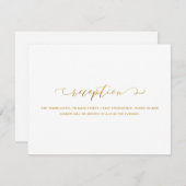 フェイク金ゴールド白披露宴結婚ズ エンクロージャーカード (正面/裏面)