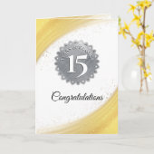 フェイク金ゴールド社員周年記念カード カード (黄色い花)