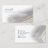 フェイク金ゴールド箔および水彩名刺 名刺 (正面/裏面)